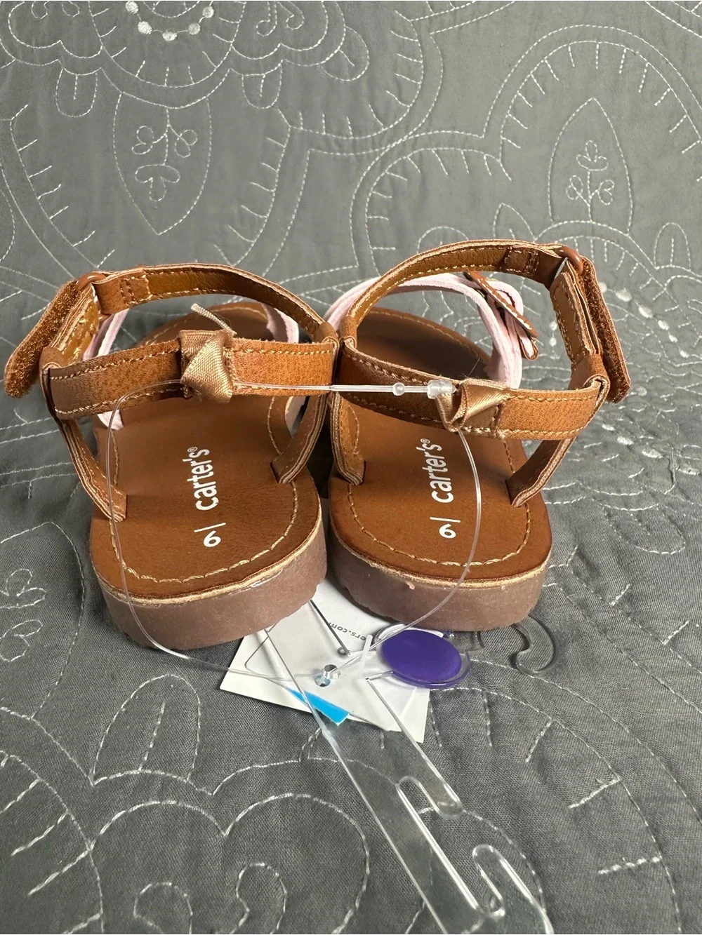 Carters Toddler Girls Brown/Multi Isa Sandals NWT Size Toddler 9